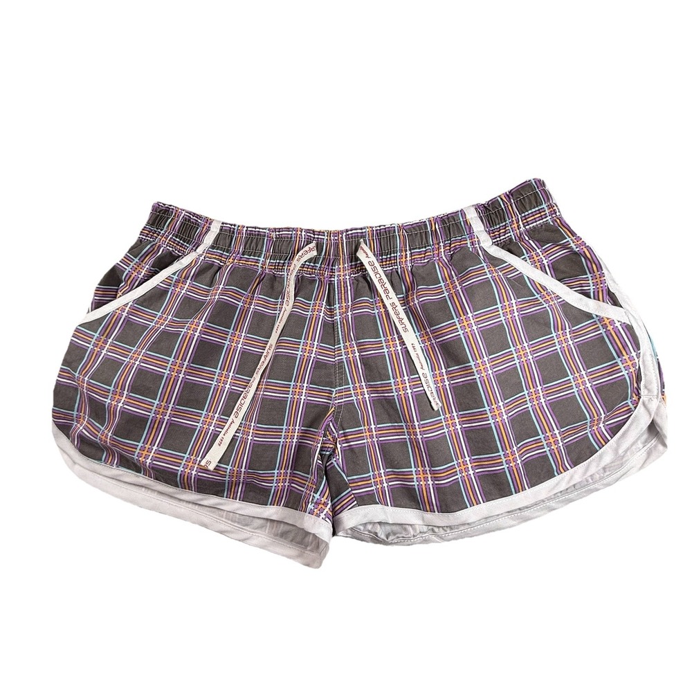 Surfers Paradise Australia Plaid Dolphin Shorts Kids M Retro Surf Lounge Y2K
